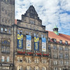 Großformat Banner an der Rathaus Fassade
